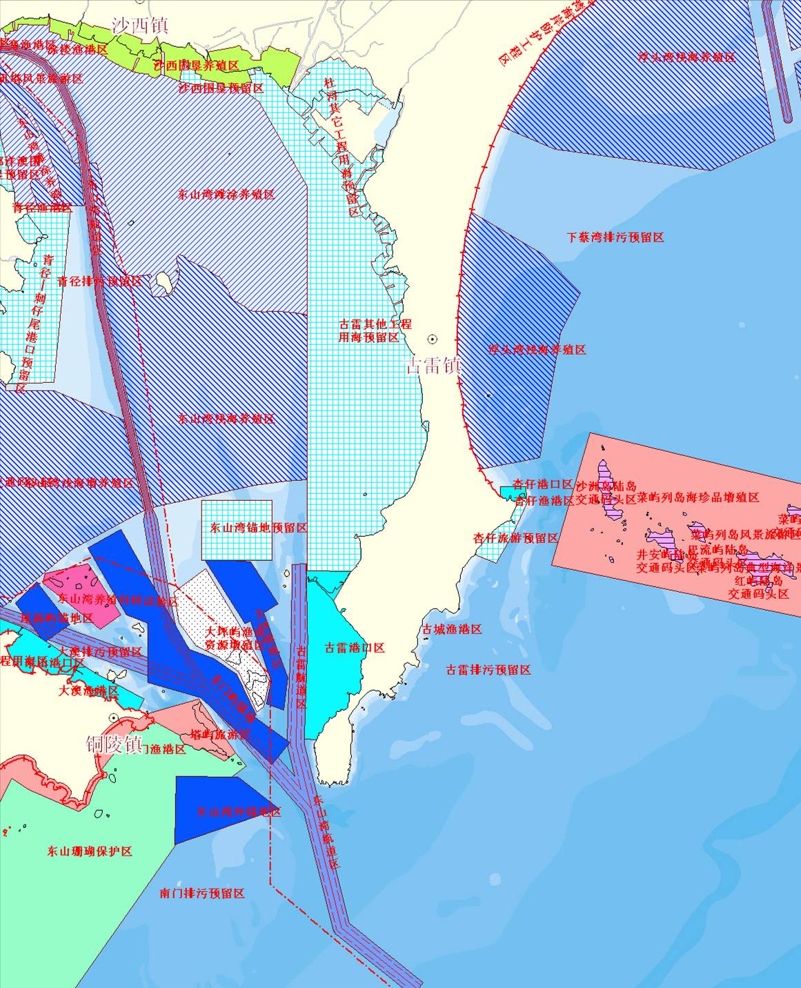 古雷半岛附近海域海洋功能区划